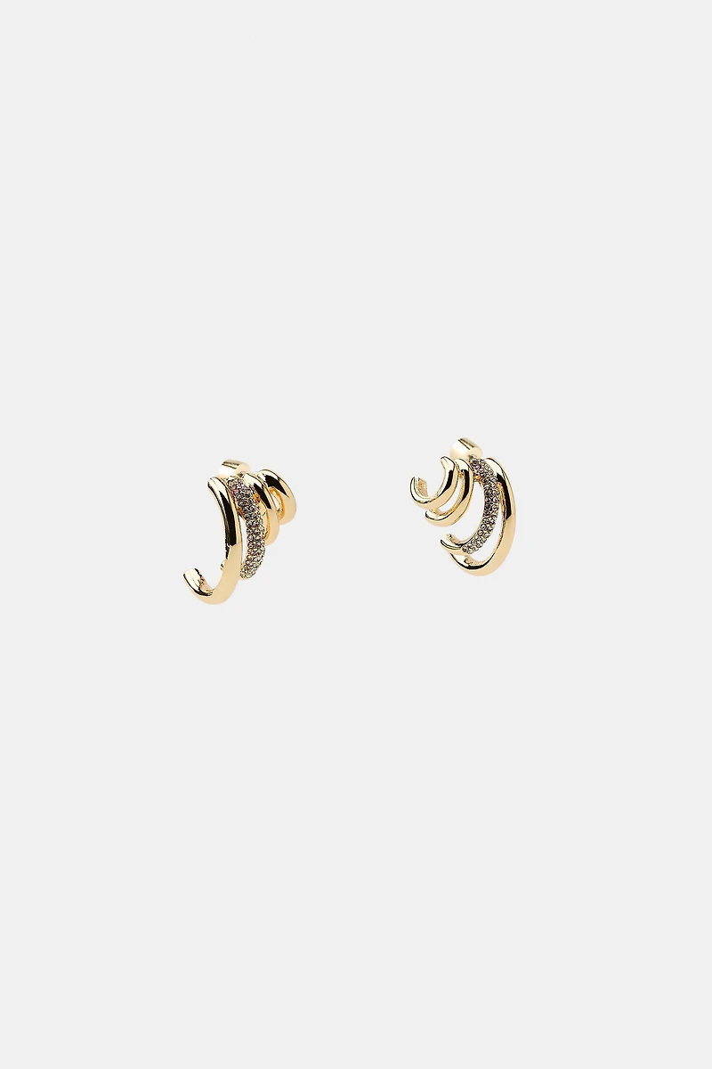 BOUCLES D'OREILLES EARCUFF À STRASS