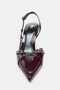 BUCKLED STRAP HEELED SHOES