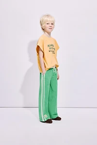 WIDE LEG TOWEL EFFECT PANTS