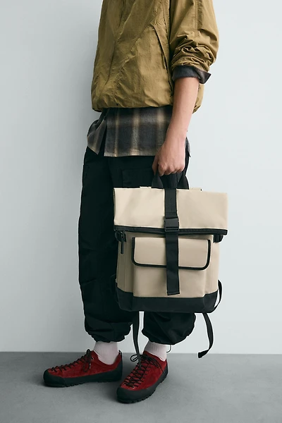 SAC À DOS EFFET GOMME AVEC RABAT