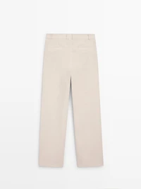 Pantalon relaxed fit 100 % lin