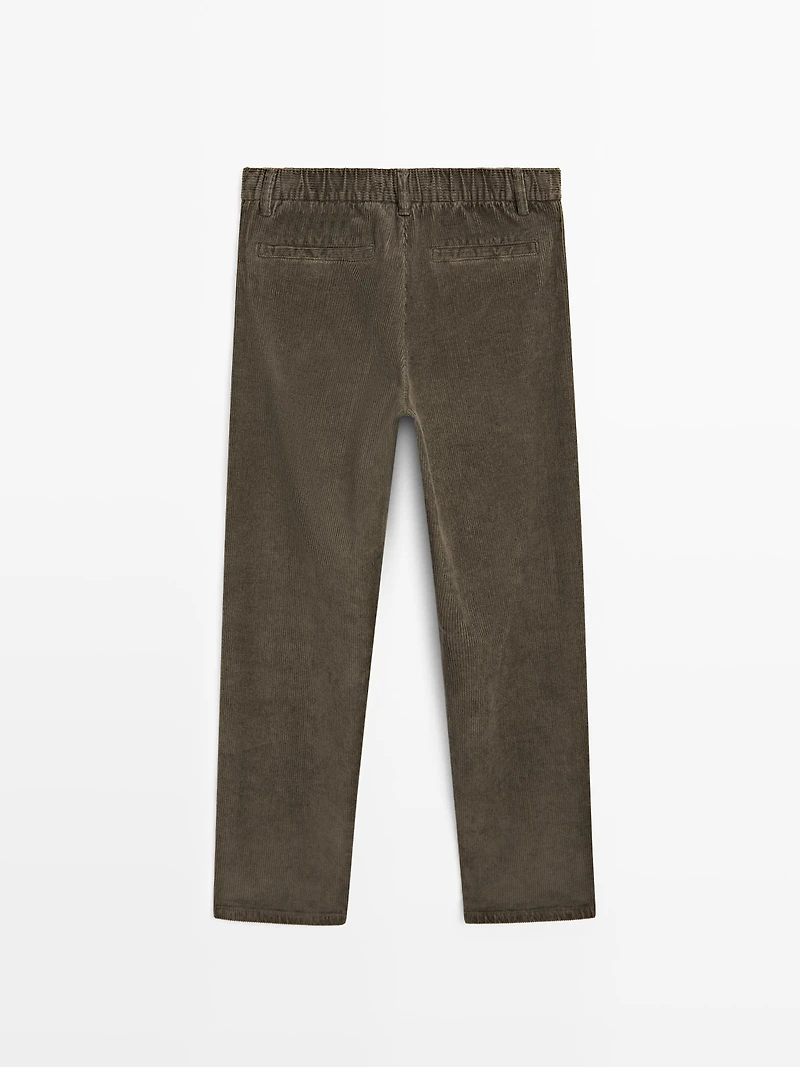Straight-leg corduroy trousers