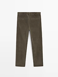 Straight-leg corduroy trousers