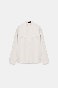 CHEMISE FLUIDE À COL MONTANT