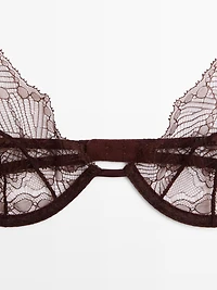 Soutien-gorge à armatures en dentelle ondulée