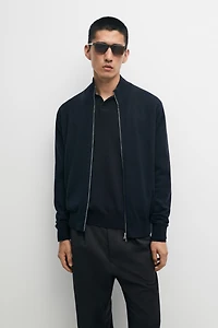 Cardigan en maille 100 % cachemire à fermeture Éclair
