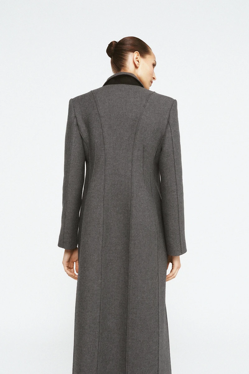 FITTED COAT WITH MANTECO WOOL ZW COLLECTION LIMITED EDITION