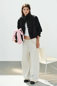 COTTON TIE-DETAIL JACKET