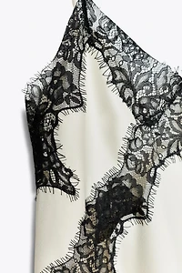 ZW COLLECTION ASYMMETRIC LACE DRESS
