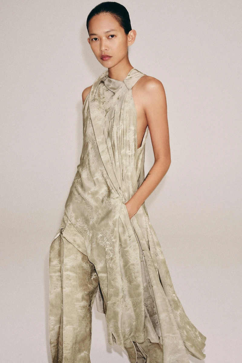 ZW COLLECTION ASYMMETRIC JACQUARD TOP