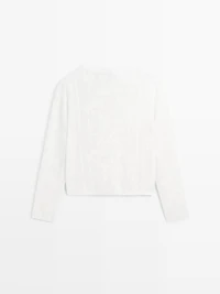 Long sleeve openwork cardigan