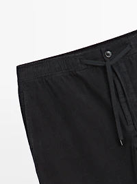 Corduroy jogger fit trousers