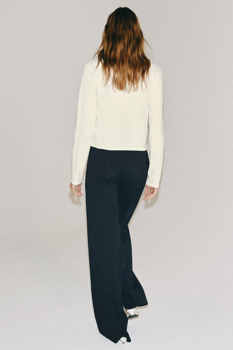 HIGH-WAISTED WOOL PANTS ZW COLLECTION