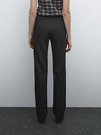Mid-rise regular fit stretch trousers