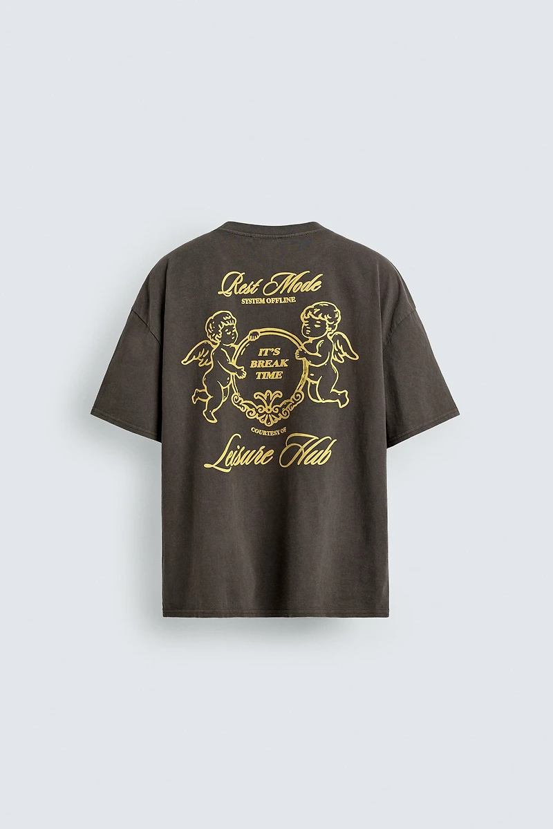 WASHED PRINT RELAXED FIT T-SHIRT