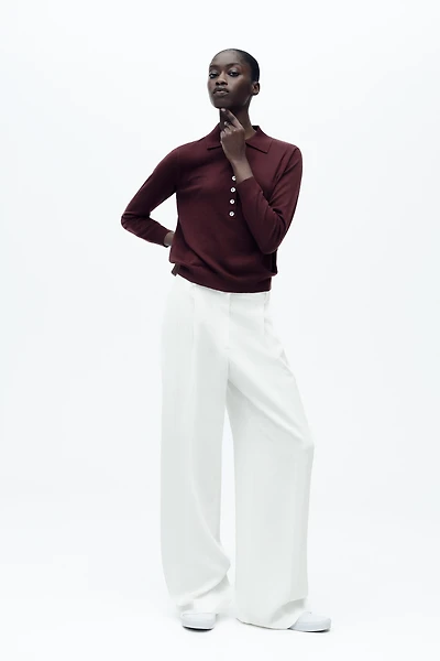 PLAIN KNIT POLO SHIRT