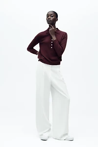 PLAIN KNIT POLO SHIRT