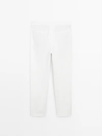 Cotton blend jogger fit trousers