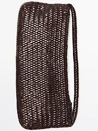 Nappa leather woven croissant bag