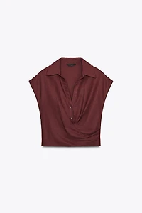 LINEN WRAP TOP