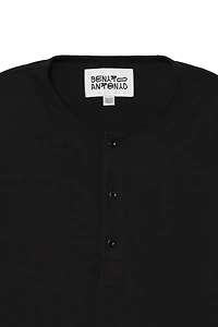 CROPPED FIT HENLEY T-SHIRT
