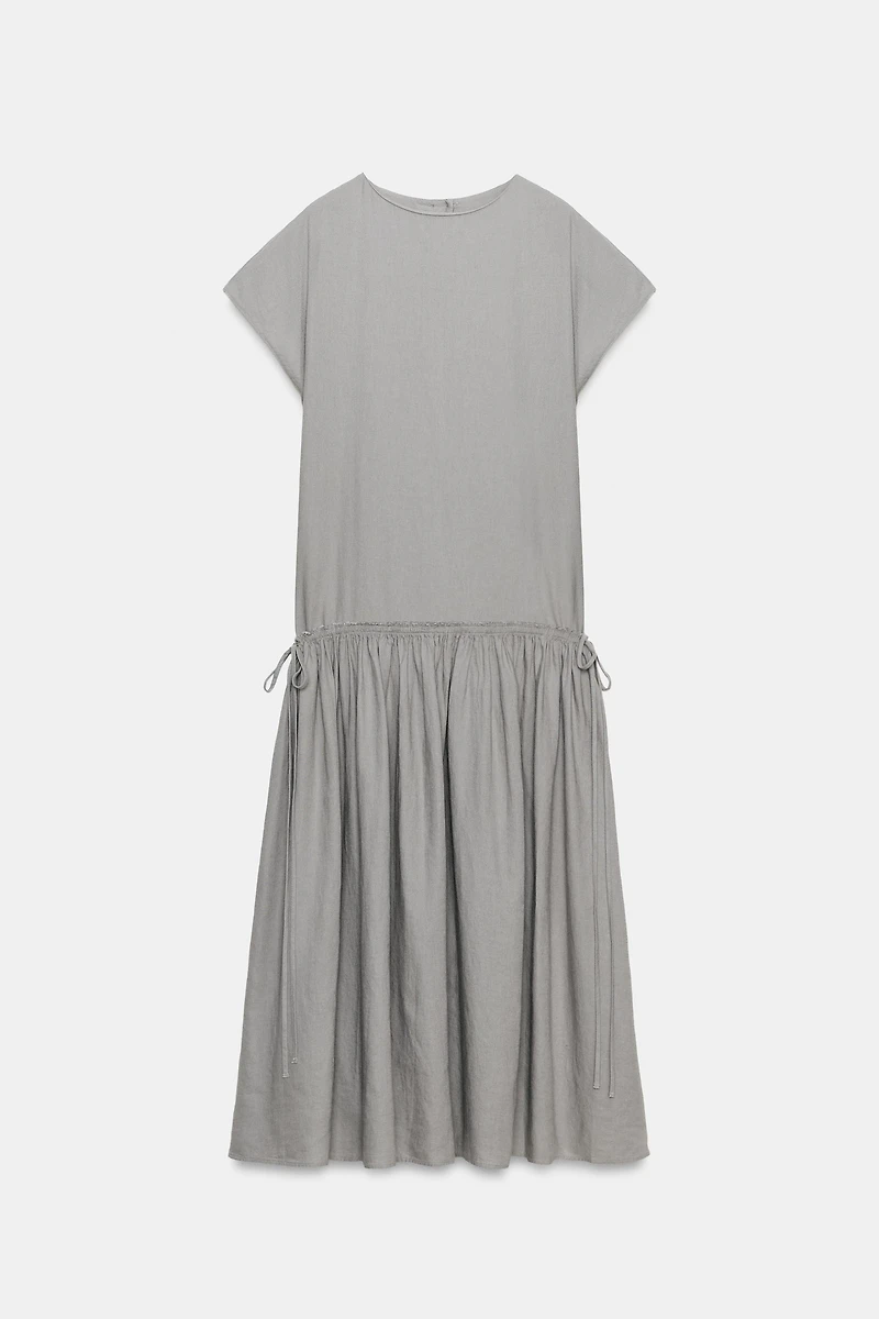 ZW COLLECTION LINEN BLEND MIDI DRESS