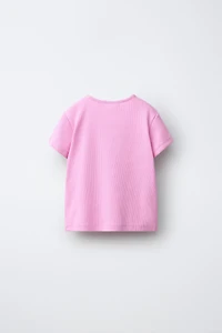 RIBBED T-SHIRT WITH BOWS