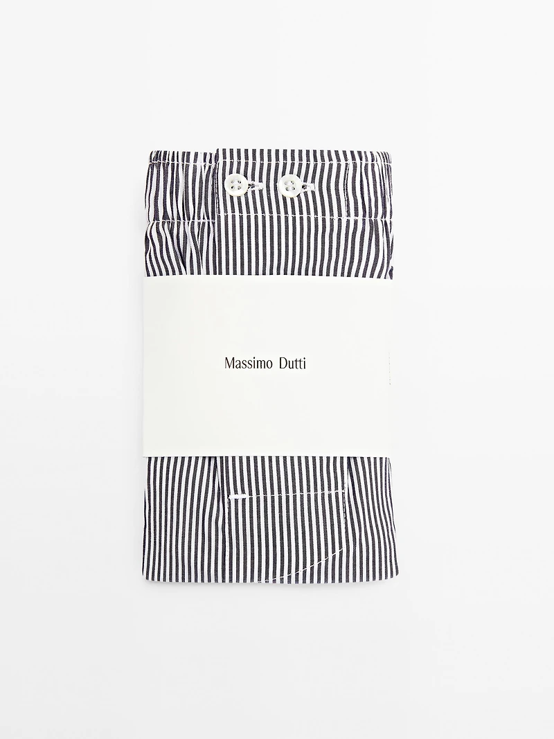 Striped print boxers