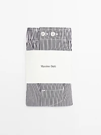 Striped print boxers