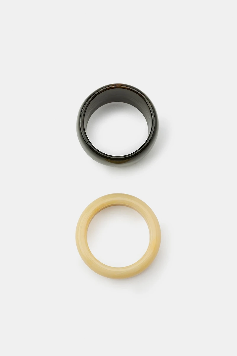 TWO-PACK OF RIGID RESIN BRACELETS