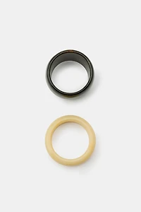 TWO-PACK OF RIGID RESIN BRACELETS