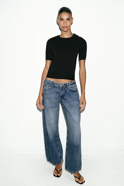 BASIC SHORT SLEEVE KNIT JUMPER
