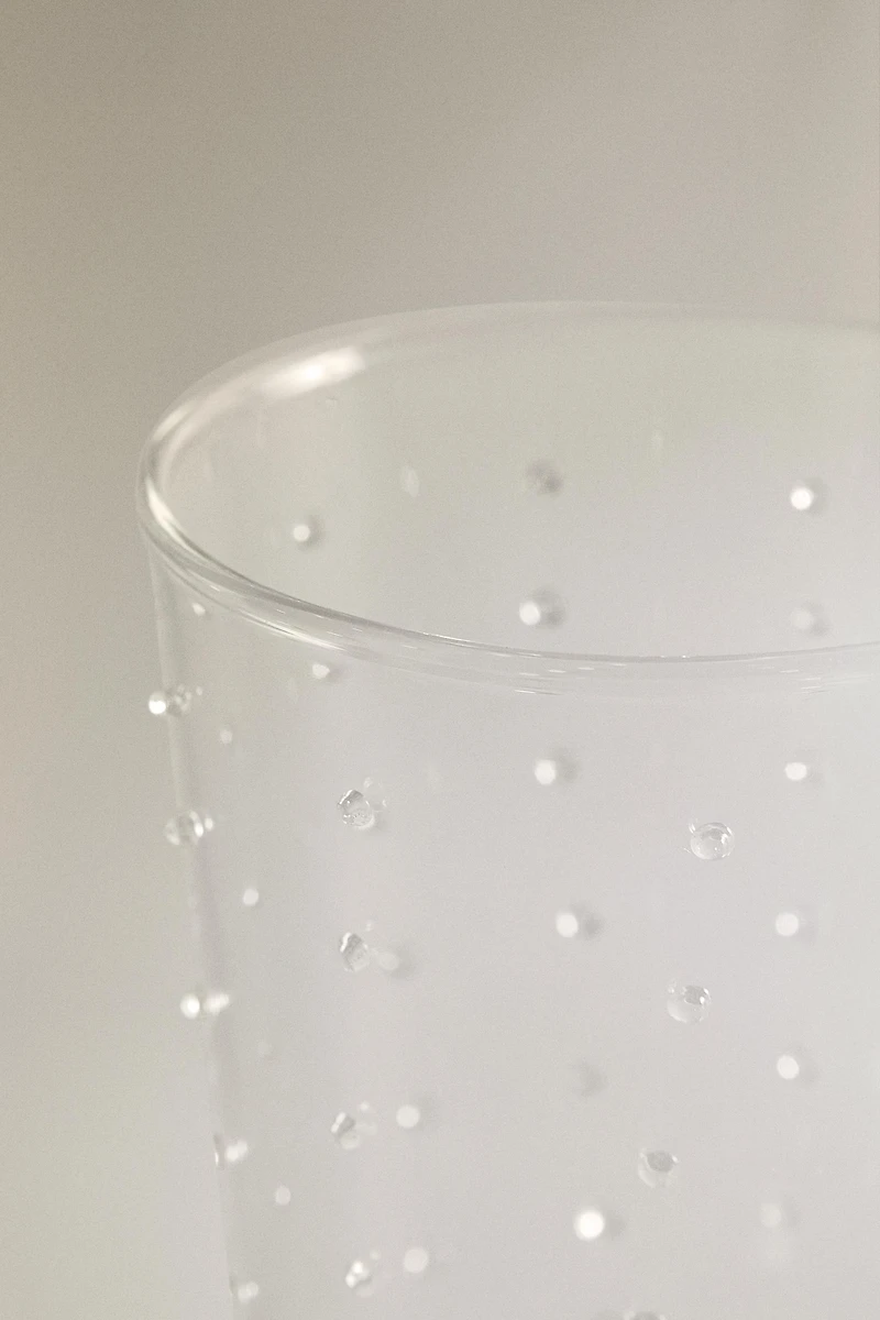 BOROSILICATE GLASS TUMBLER WITH DOTS