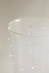BOROSILICATE GLASS TUMBLER WITH DOTS