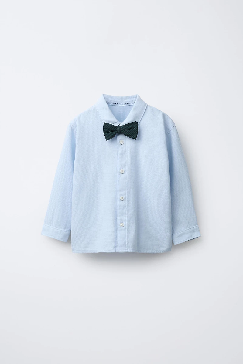 DETACHABLE BOW TIE SHIRT