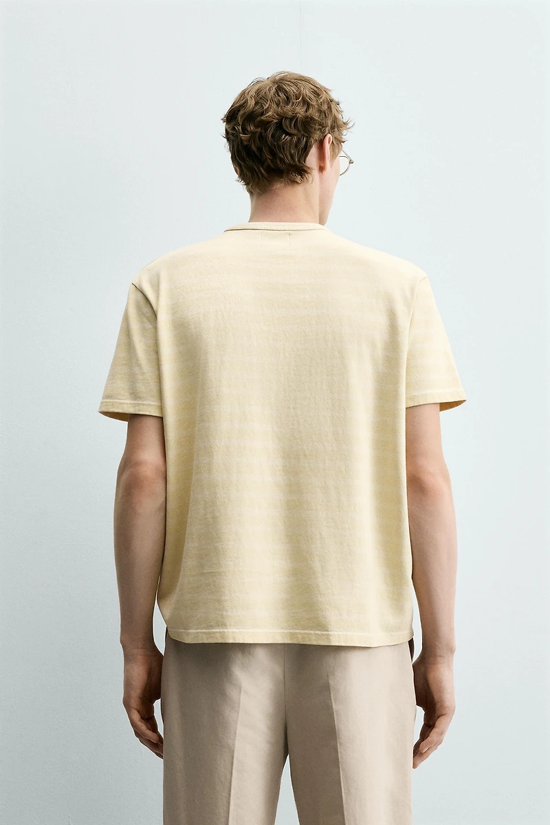 WASHED STRIPED T-SHIRT
