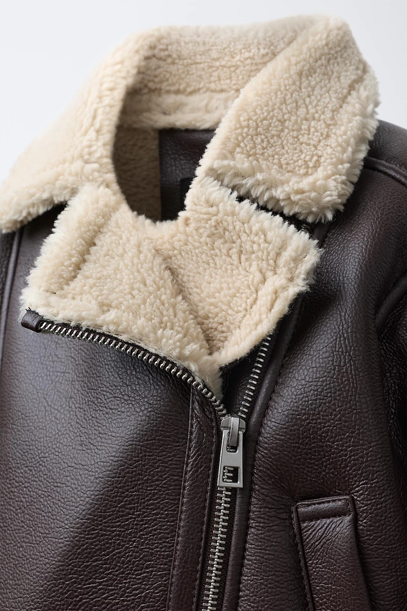 DOUBLE-FACED BIKER JACKET