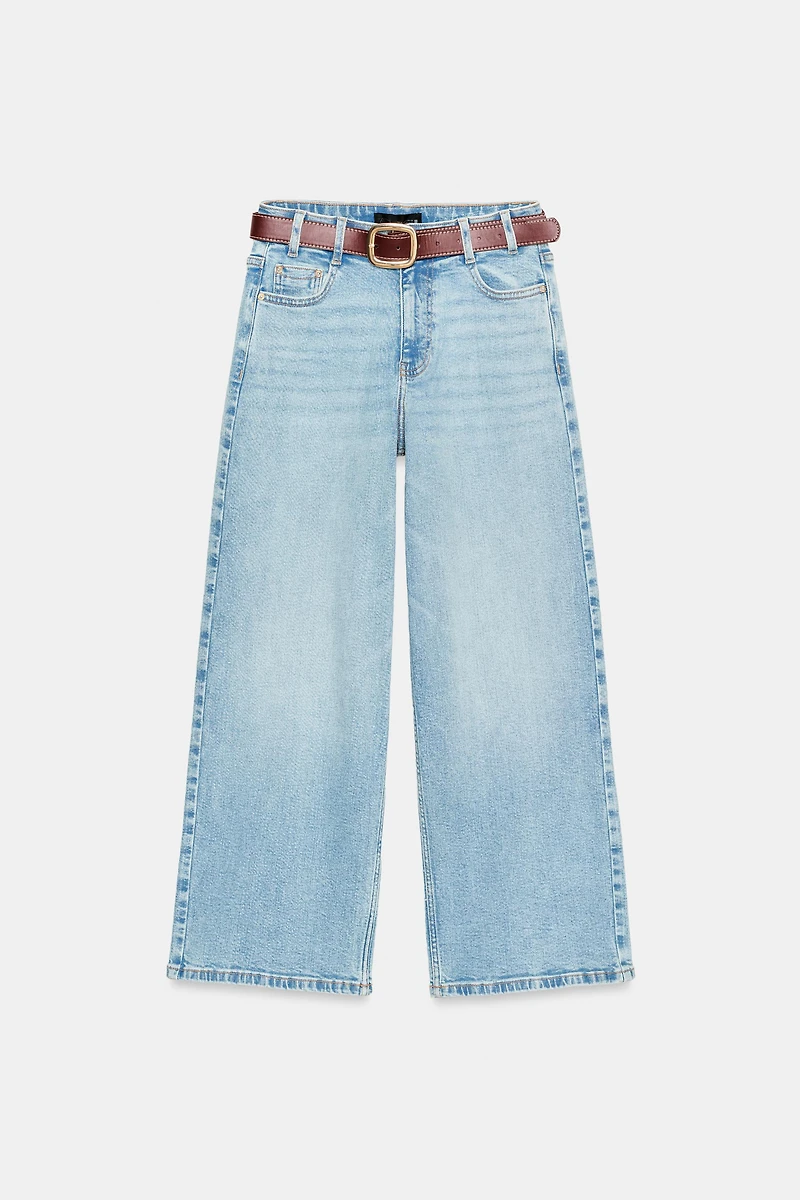 JEAN Z1975 JUPE-CULOTTE TAILLE HAUTE À CEINTURE