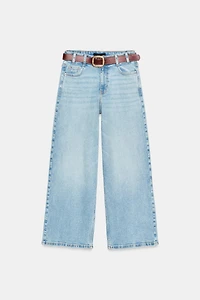 JEAN Z1975 JUPE-CULOTTE TAILLE HAUTE À CEINTURE