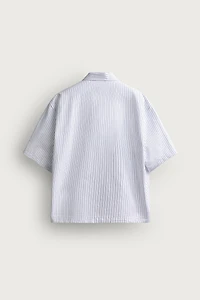 RELAXED FIT STRIPED EMBROIDERED POLO SHIRT