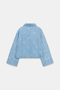 Z1975 EMBROIDERED FLORAL DENIM JACKET SET