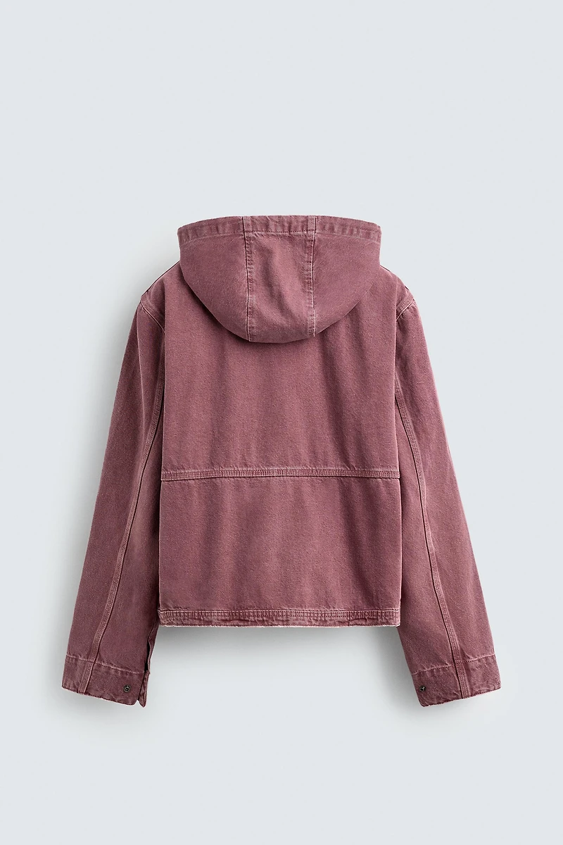WASHED HOODIE JACKET