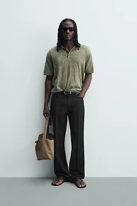 RELAXED FIT JACQUARD KNIT POLO SHIRT