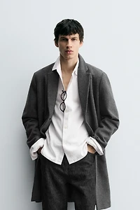MANTEAU REGULAR FIT AVEC LAINE