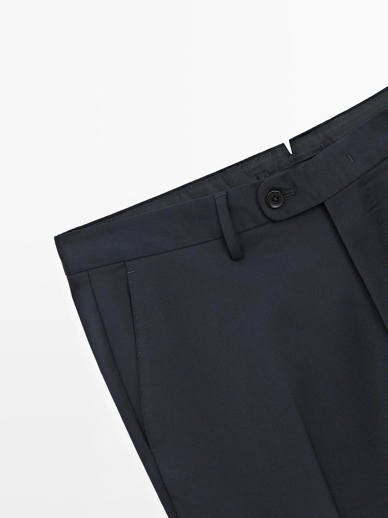 Pantalon de costume en laine froide