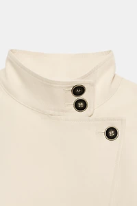 BUTTONED DOUBLE-BREASTED BLAZER