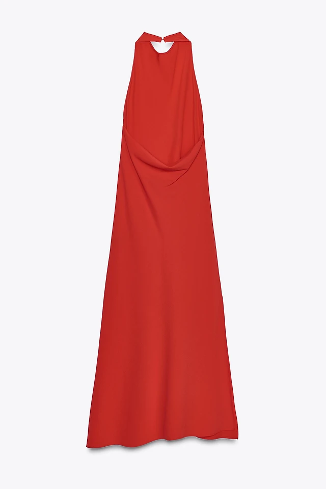 red sweatshirt dress Red Fitted Satin Lined Hoodie Dress