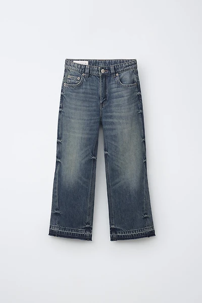 RAW HEM FLARE JEANS