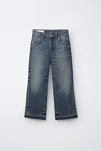 RAW HEM FLARE JEANS