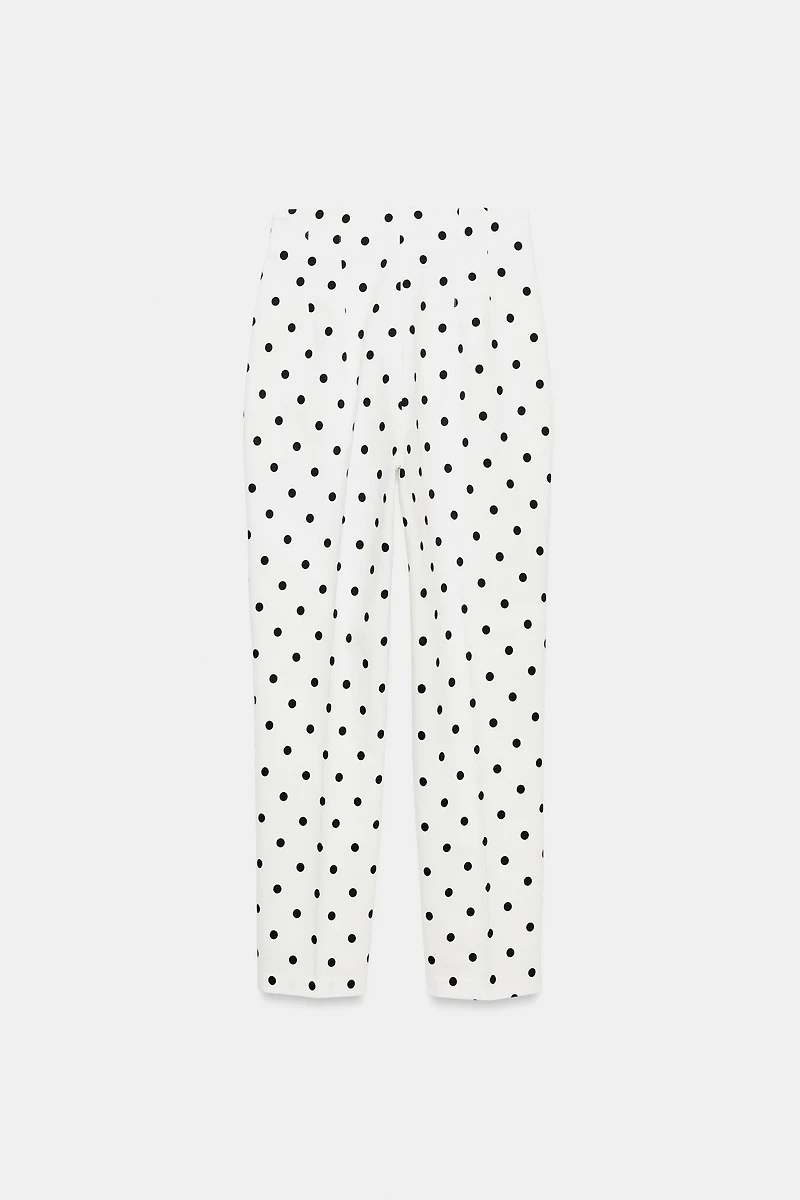 HIGH-WAISTED POLKA DOT PANTS